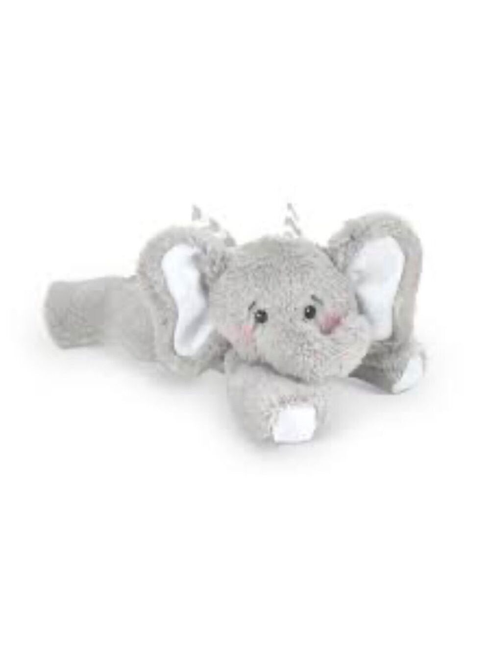 Bearington Baby Spout Gray Elephant Rattle Plush Stuffed Animal